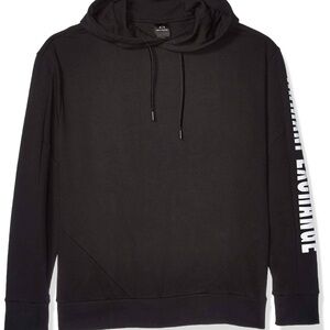 A/X Armani Exchange Black Hoodie Sweatshirt with Sleeve Graphic. Size L